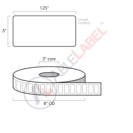 White Polyester Labels | Thermal Transfer | Able Label | 1.25